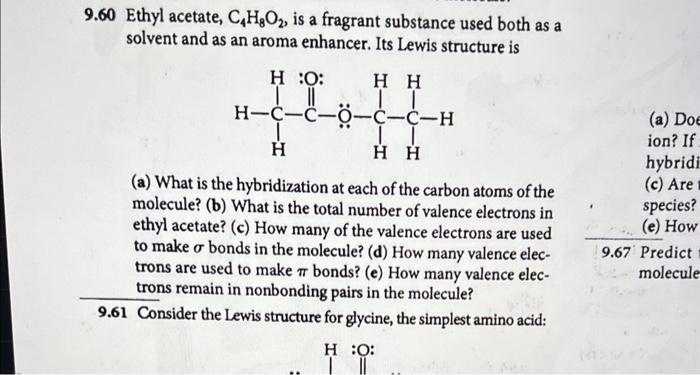 ethyl acetate lewis structure