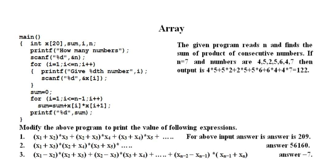 Solved Array | Chegg.com