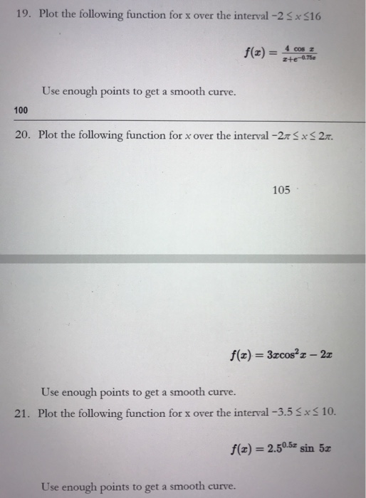 Solved 19. Plot the following function for x over the | Chegg.com
