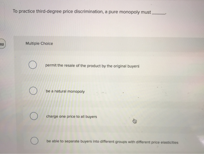 Solved To Practice Third-degree Price Discrimination, A Pure | Chegg.com