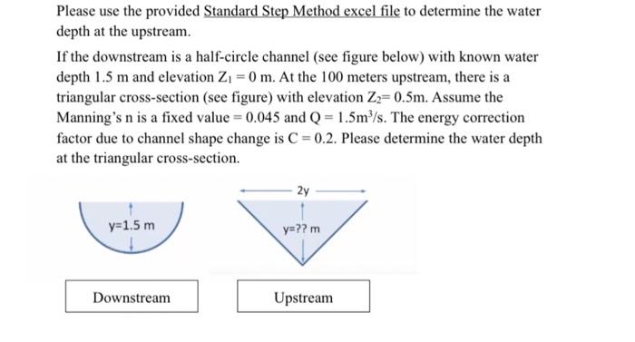 Please use the provided Standard Step Method excel | Chegg.com