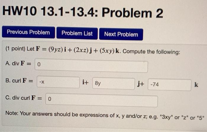 Solved HW10 13.1-13.4: Problem 2 Previous Problem Problem | Chegg.com