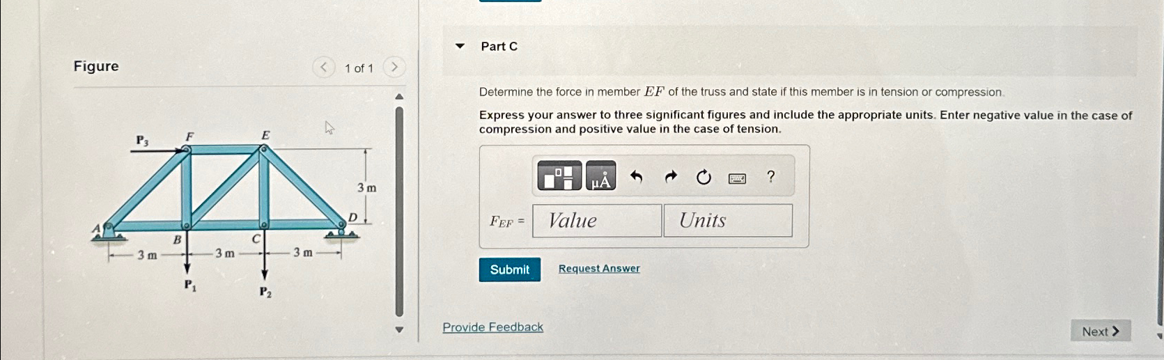 Solved Part AConsider the truss shown in (Figure 1) ﻿Set | Chegg.com
