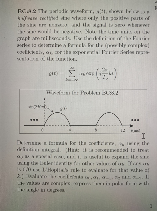 8 3 The Periodic Waveform F T Shown Below Is Chegg Com