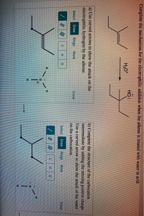 Solved Complete The Mechanism For The Electrophilic Addition | Chegg.com