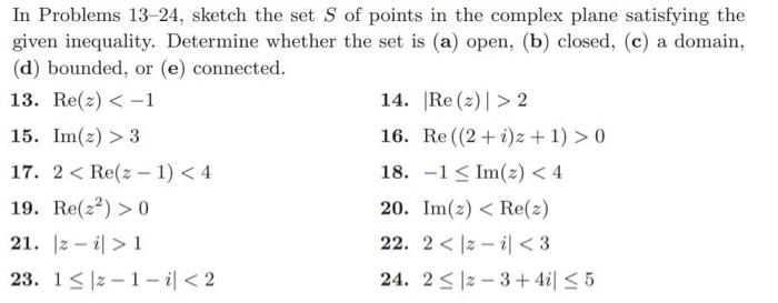 Solved In Problems 13−24, Sketch The Set S Of Points In The | Chegg.com