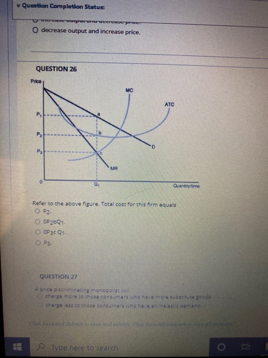 Solved Question Completion Status O decrease output and | Chegg.com