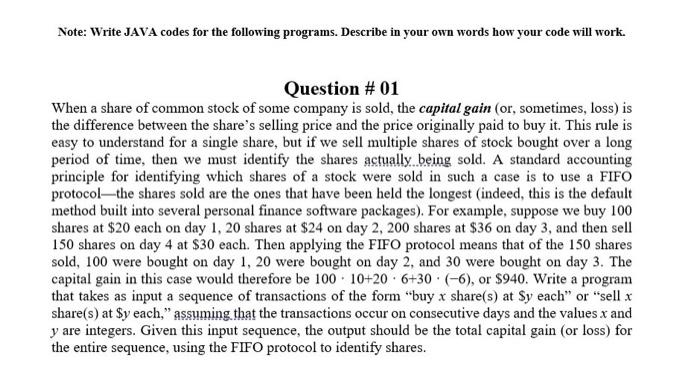 Solved note write Java codes for the following question | Chegg.com