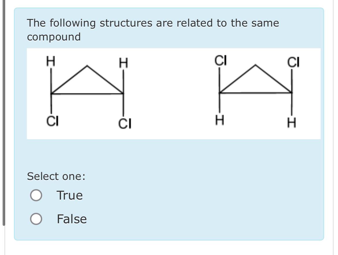Solved The following structures are related to the same | Chegg.com