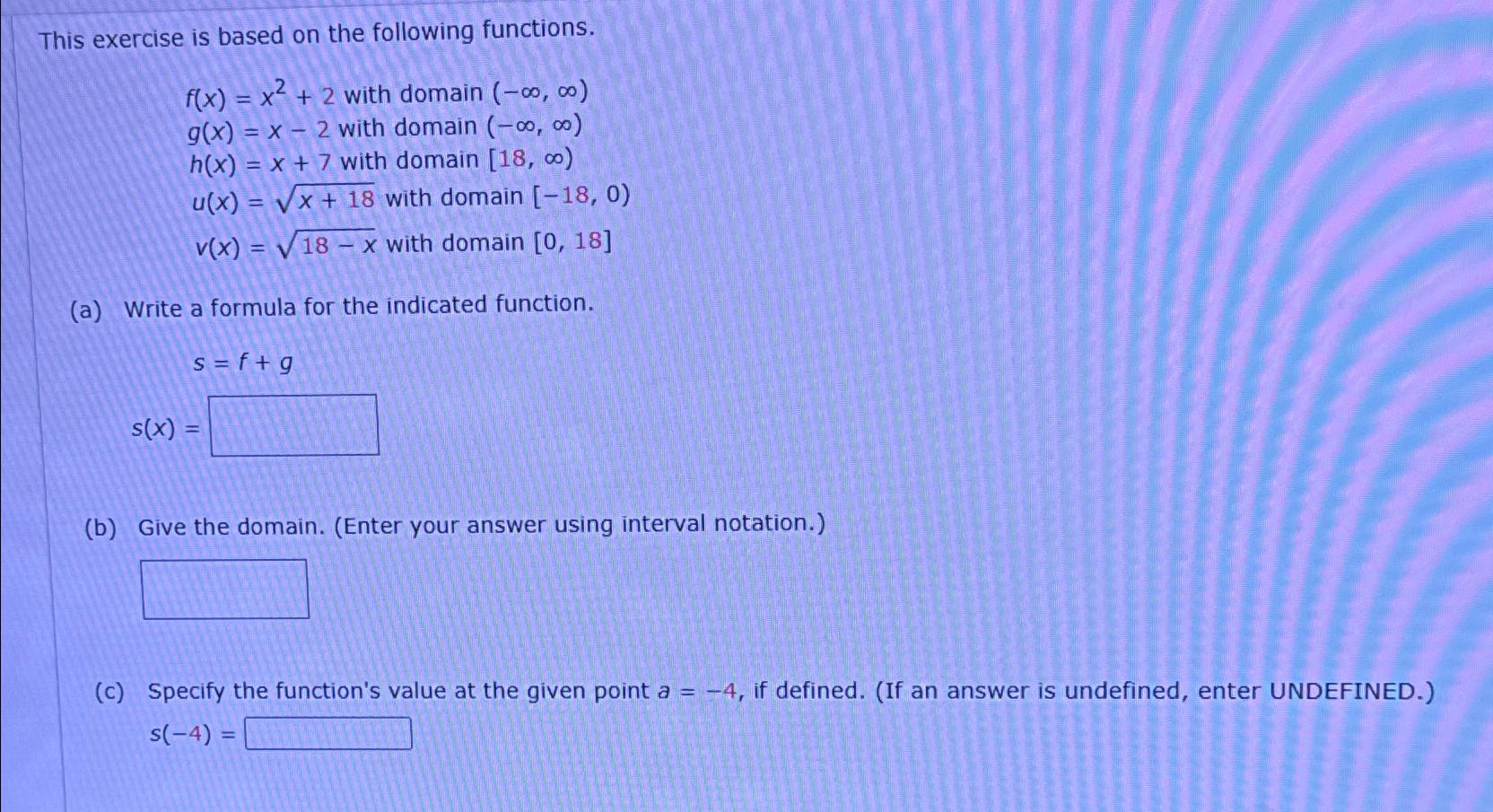 Solved This exercise is based on the following | Chegg.com