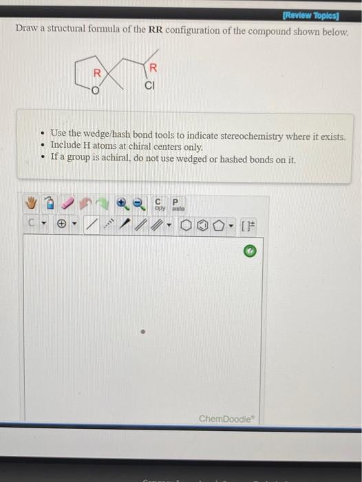 Solved [Review Topics Draw a structural formula of the RR | Chegg.com