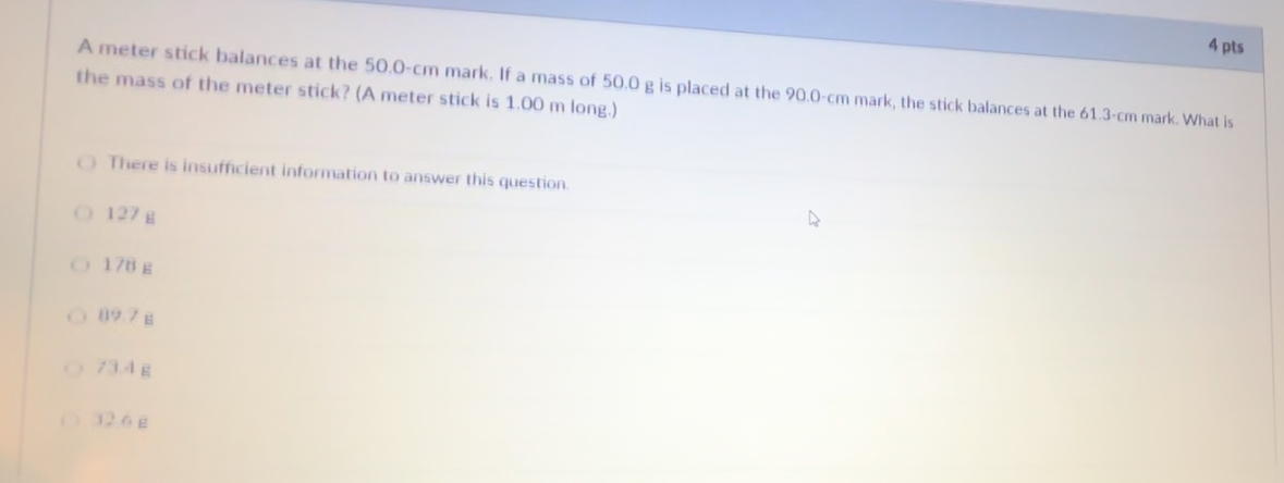 Solved A meter stick balances at the 50.0-cm ﻿mark. If a | Chegg.com