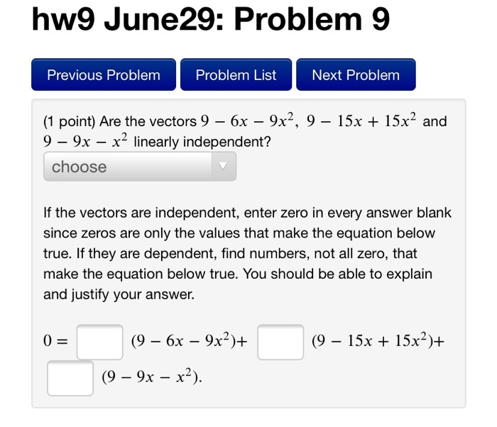 Solved hw9 June 29: Problem 9 Previous Problem Problem List | Chegg.com