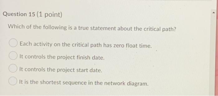 Solved Question 15 (1 point) Which of the following is a | Chegg.com