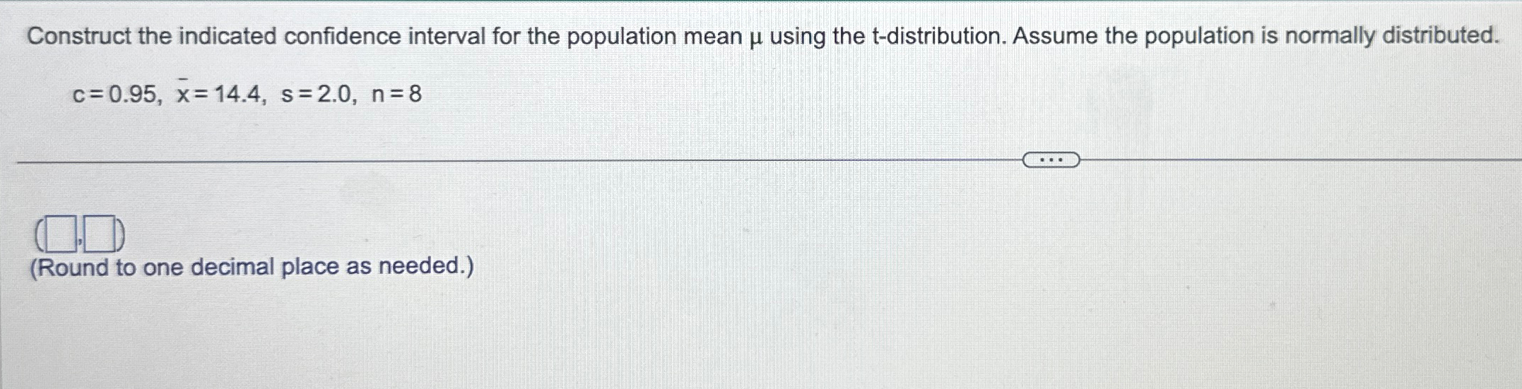 Solved Construct the indicated confidence interval for the | Chegg.com
