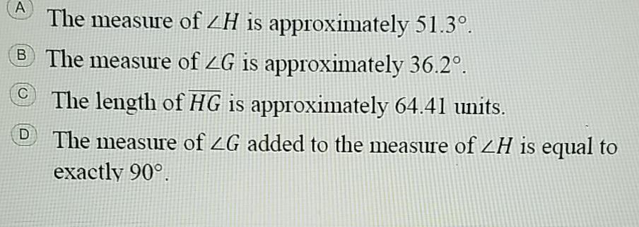 Solved H 38 U 52 G Which Of The Following Statements Is N Chegg Com