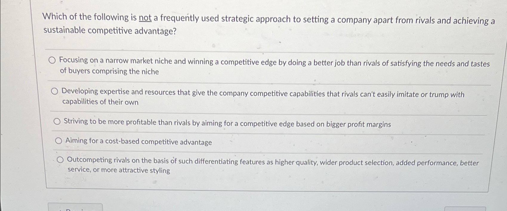 Solved Which of the following is not a frequently used | Chegg.com