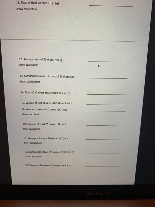 experiment 1 data sheet