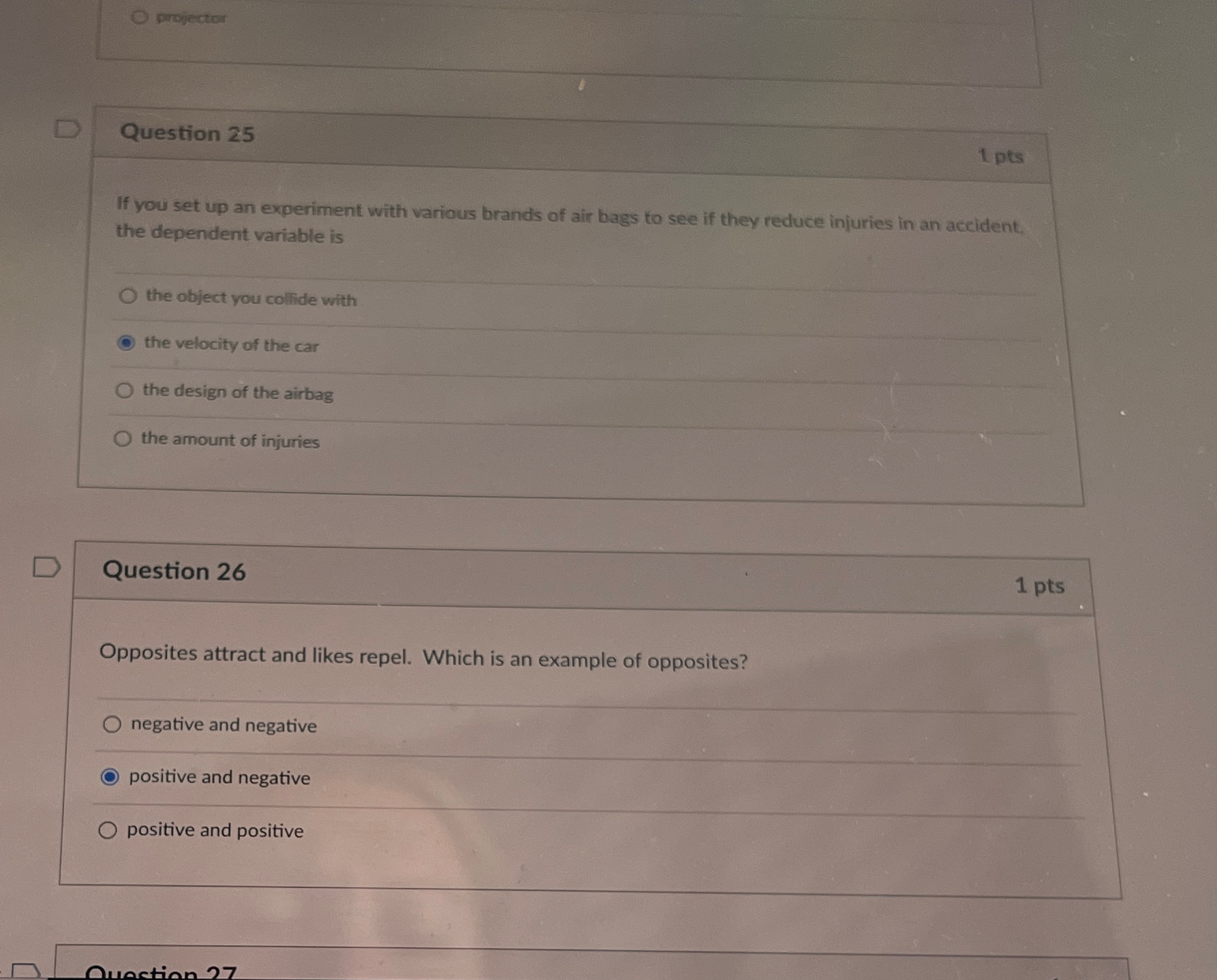 Solved projectorQuestion 251 ﻿ptsIf you set up an experiment | Chegg.com