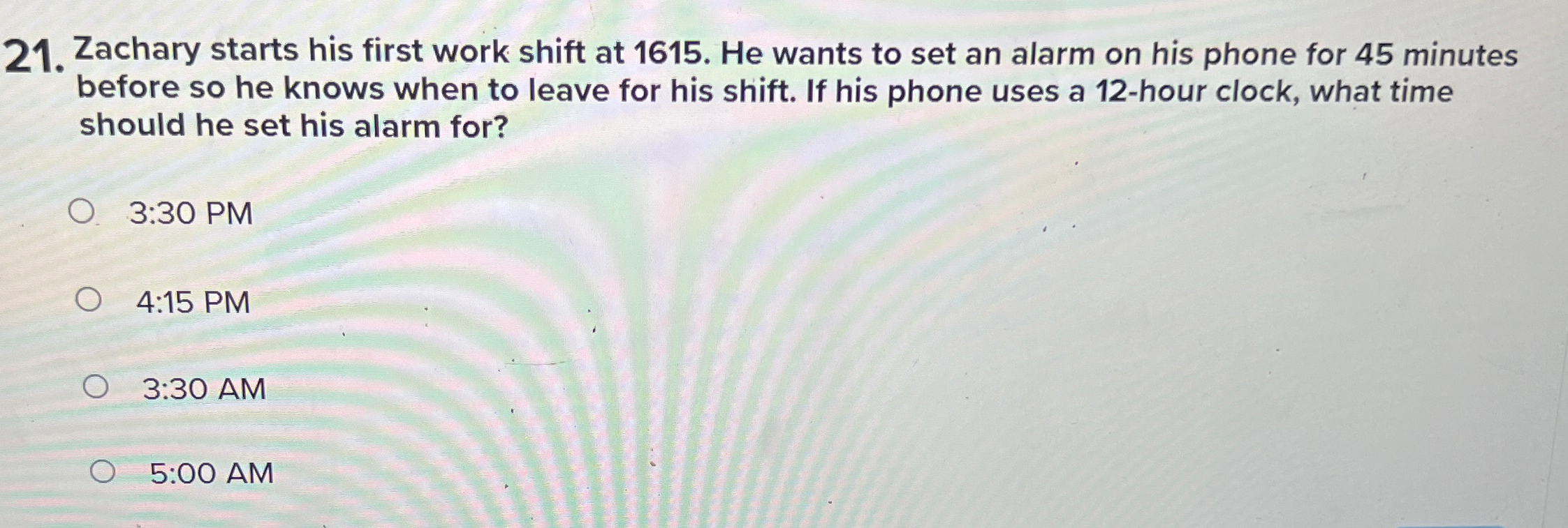 Solved Zachary starts his first work shift at 1615. ﻿He