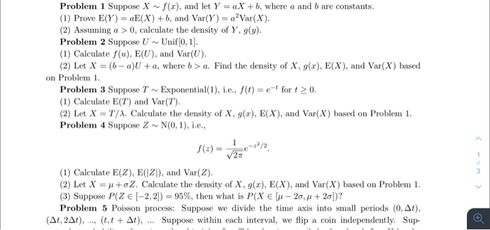 Solved Problem 1 Suppose X-f(x), And Let Y = Ax +b, Where A | Chegg.com