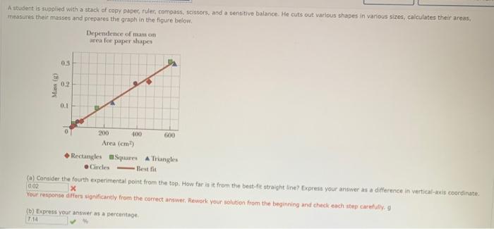 Solved A student is supplied with a stack of copy paper, | Chegg.com