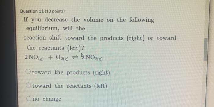 Solved Question 11 (10 points) If you decrease the volume on | Chegg.com