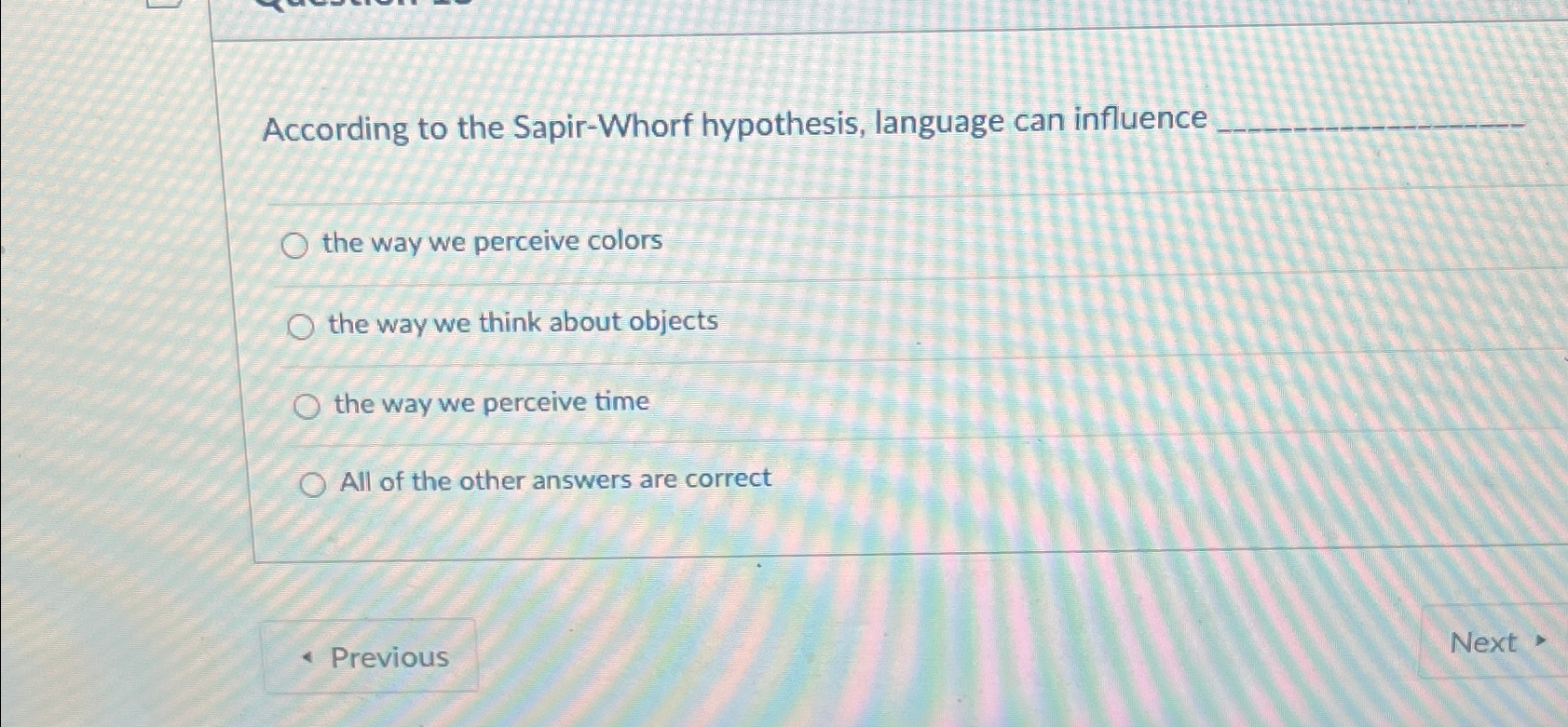 according to the sapir whorf hypothesis