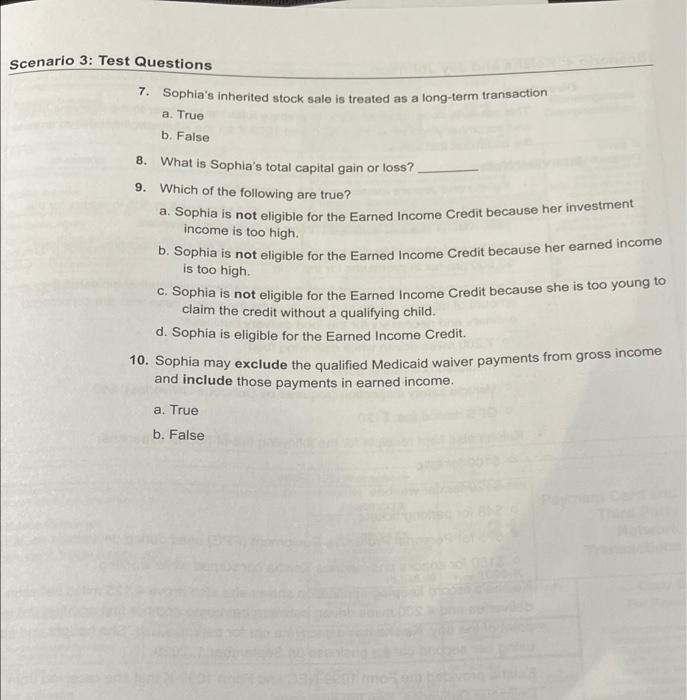 Solved Scenario 3 Sophia Woodruff Directions This scenario