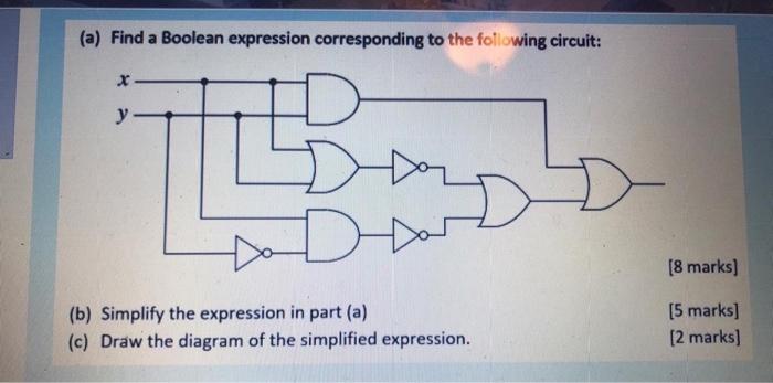 Solved (a) Find a Boolean expression corresponding to the | Chegg.com