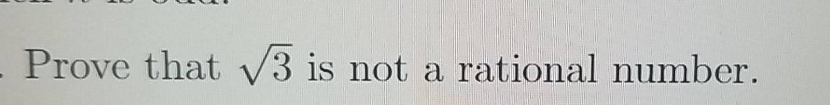 prove 5 3 is not a rational number