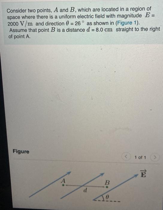 Solved Consider two points, A and B, which are located in a | Chegg.com