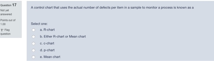 Solved A control chart that uses the actual number of | Chegg.com
