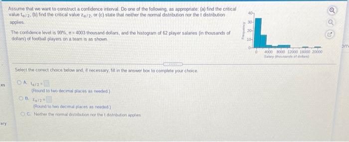 Solved #16 select the correct choice and fill in the answer | Chegg.com