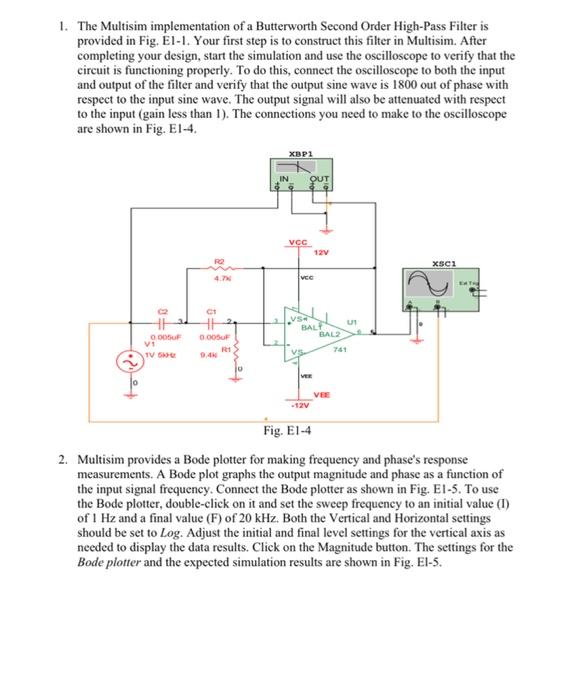 Lab Experiment/Simulation #2: Active Filters Topic: | Chegg.com