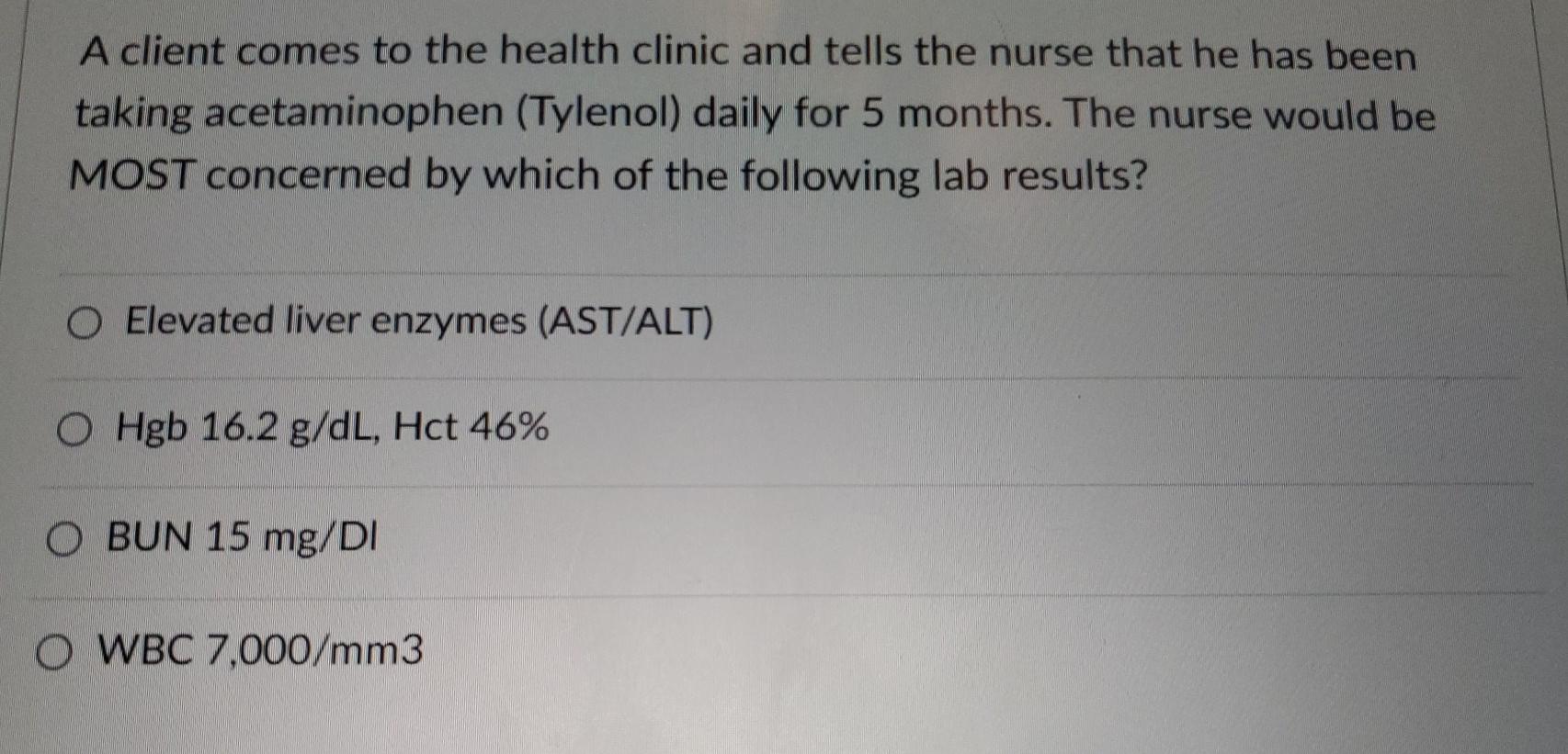 Solved A client comes to the health clinic and tells the | Chegg.com