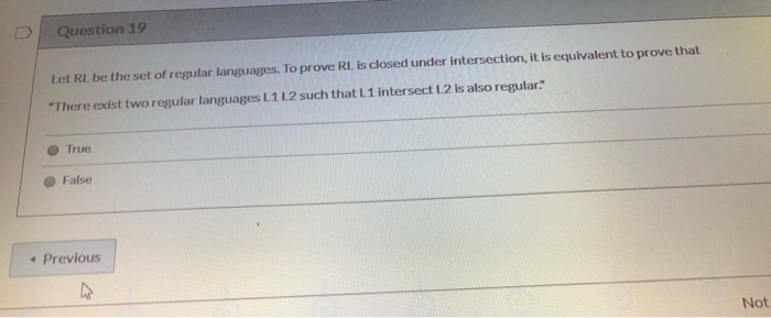 Solved Question 16 For every language L, there exits a | Chegg.com
