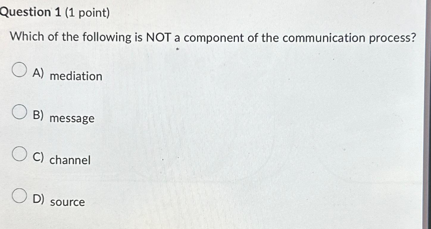 Solved Question 1 (1 ﻿point)Which Of The Following Is NOT A | Chegg.com