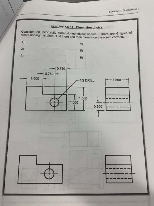 Solved Chapter 7 - Dimensioning) Exercise 7.5-11: Dimension | Chegg.com