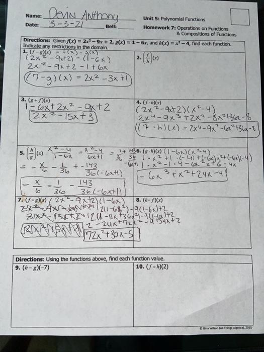 Gina Wilson All Things Algebra Answer Key 2015 / Gina Wilson All Things ...