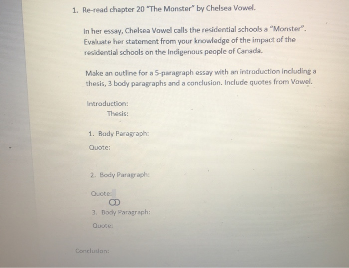 residential schools essay