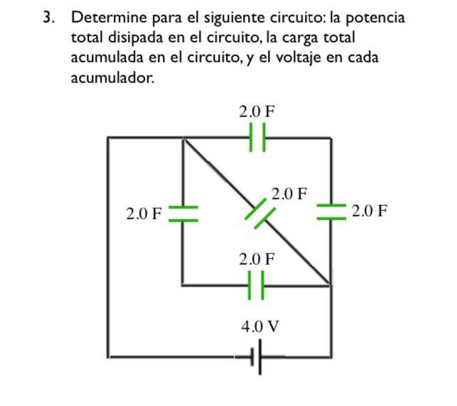 Solved 3. Determine Para El Siguiente Circuito: La Potencia | Chegg.com