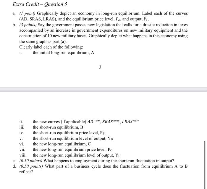 Solved Extra Credit - Question 5 a. (1 point) Graphically | Chegg.com