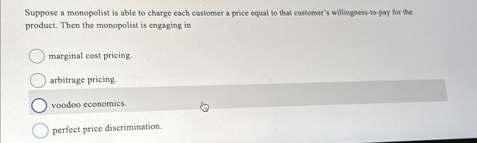 Solved Suppose a monopolist is able to charge each customer | Chegg.com