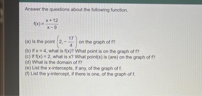 Solved Answer the questions about the following function. X | Chegg.com