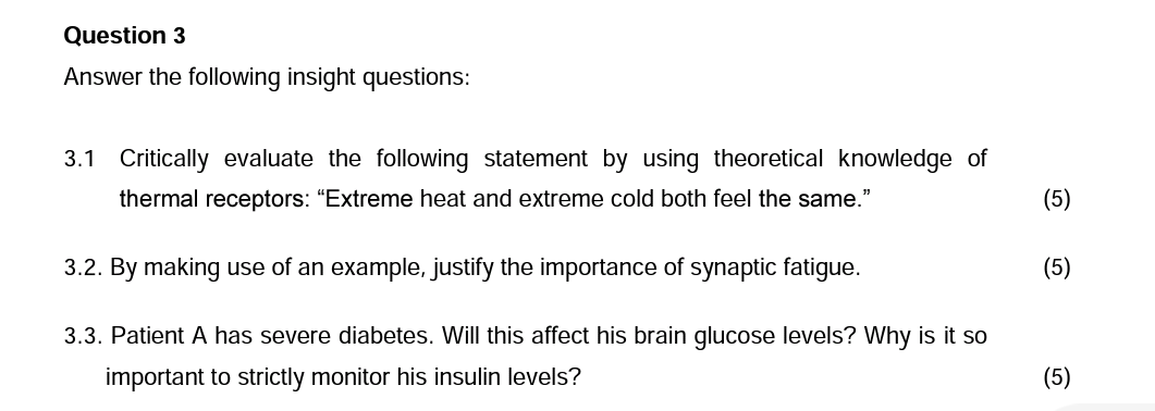 Solved Question 3 Answer the following insight questions: | Chegg.com