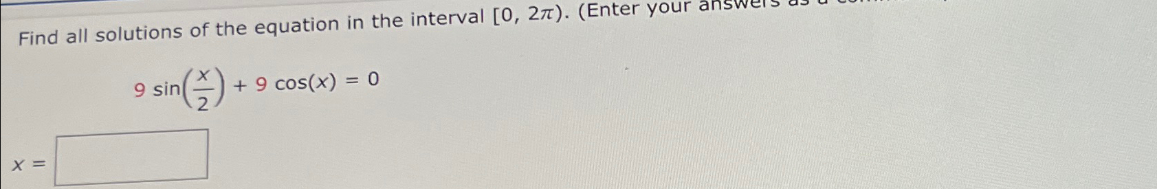 Solved Find all solutions of the equation in the interval | Chegg.com