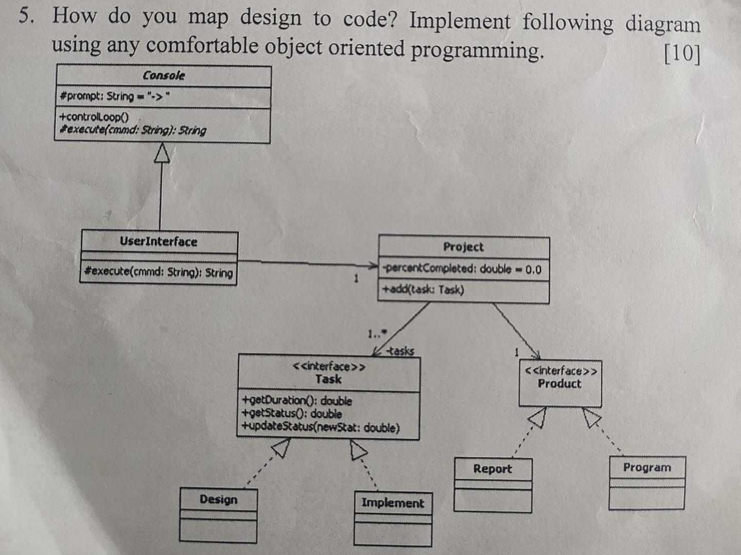 Solved 5. How do you map design to code? Implement following | Chegg.com