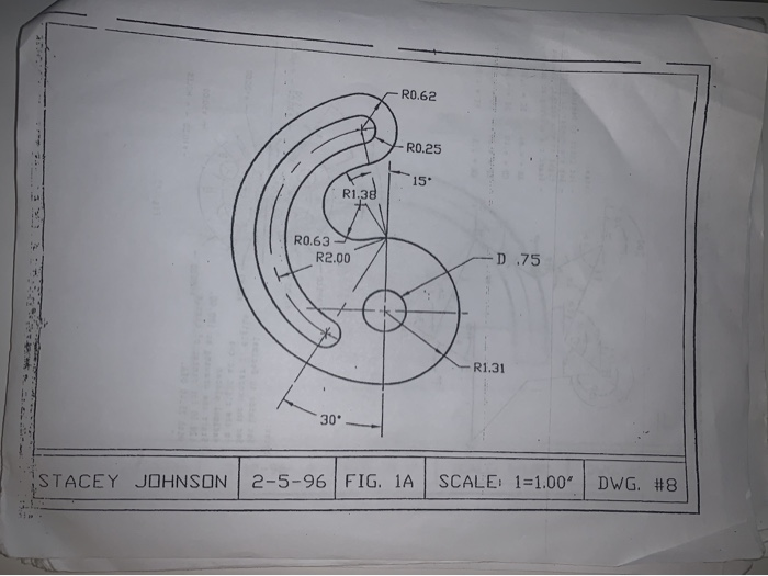 Solved I would like assistance on this 2D drafting problem | Chegg.com