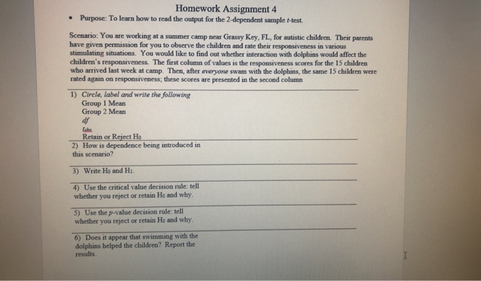 Solved Homework Assignment 4 • Purpose: To learn how to read | Chegg.com
